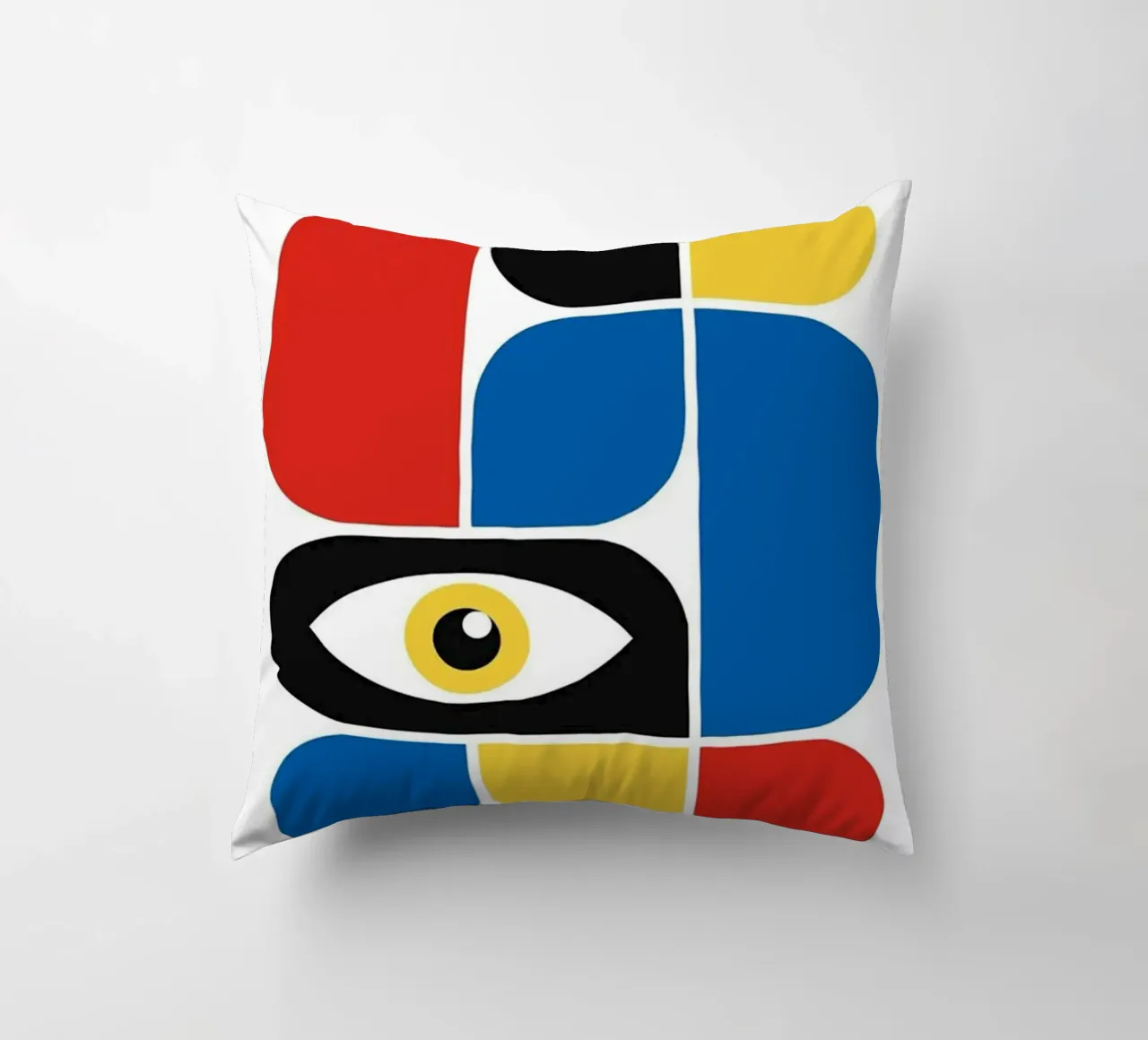 Occhio rosso e blu cuscino da Piere art Shops