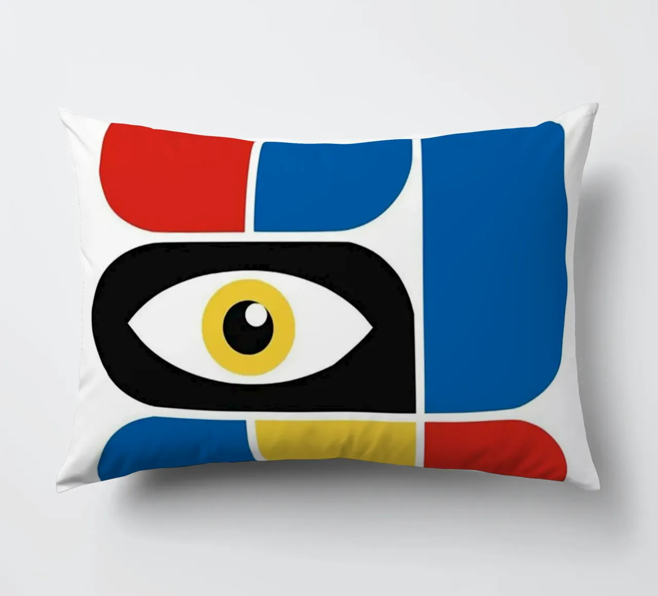 Occhio rosso e blu cuscino da Piere art Shops