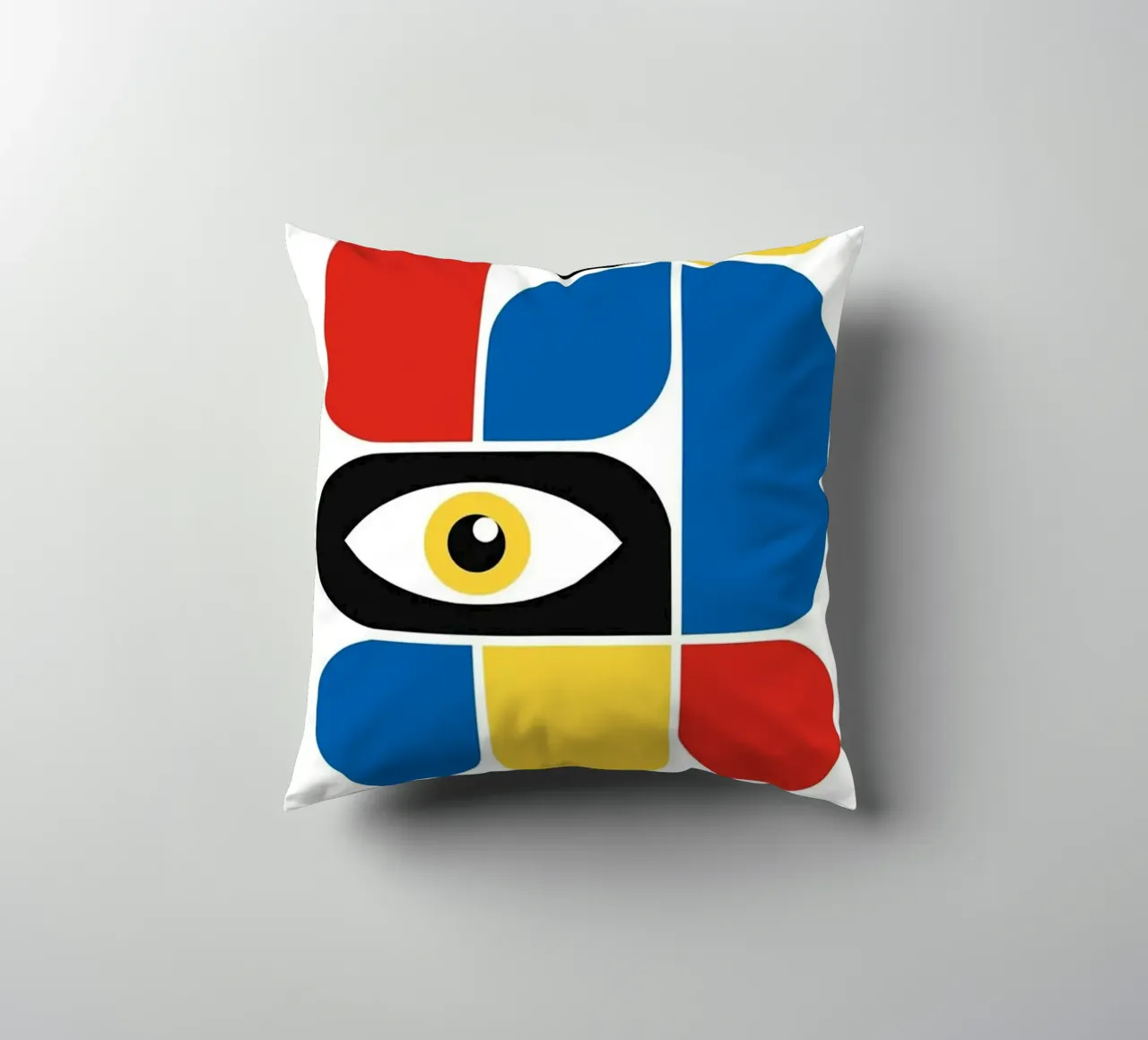 Occhio rosso e blu cuscino da Piere art Shops