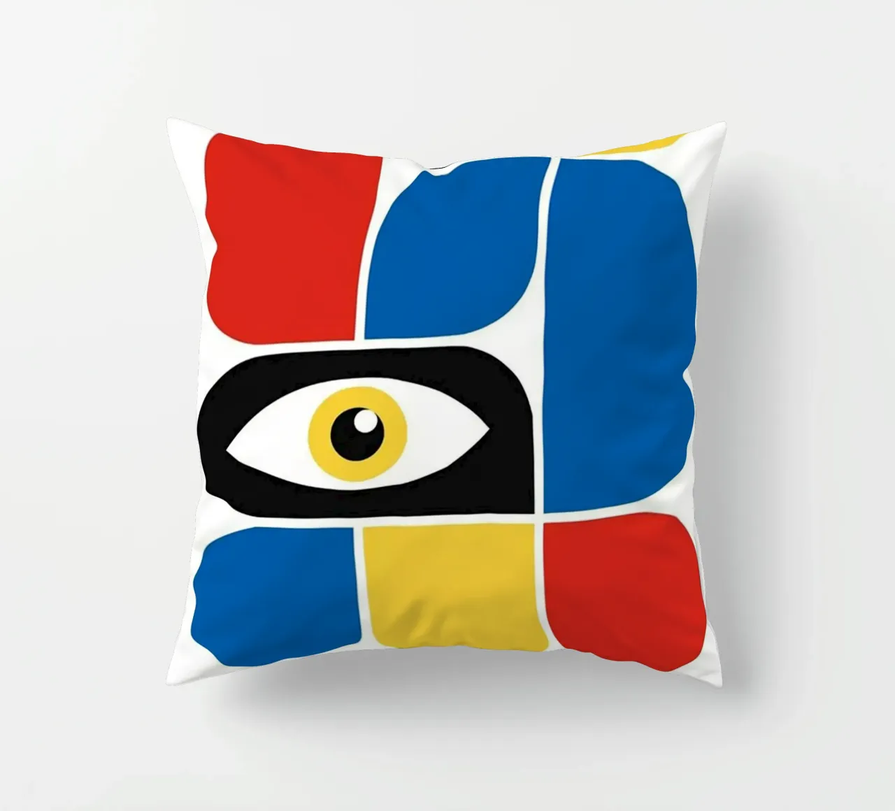 Occhio rosso e blu cuscino da Piere art Shops