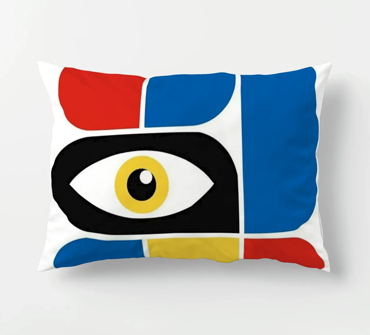 Occhio rosso e blu cuscino da Piere art Shops