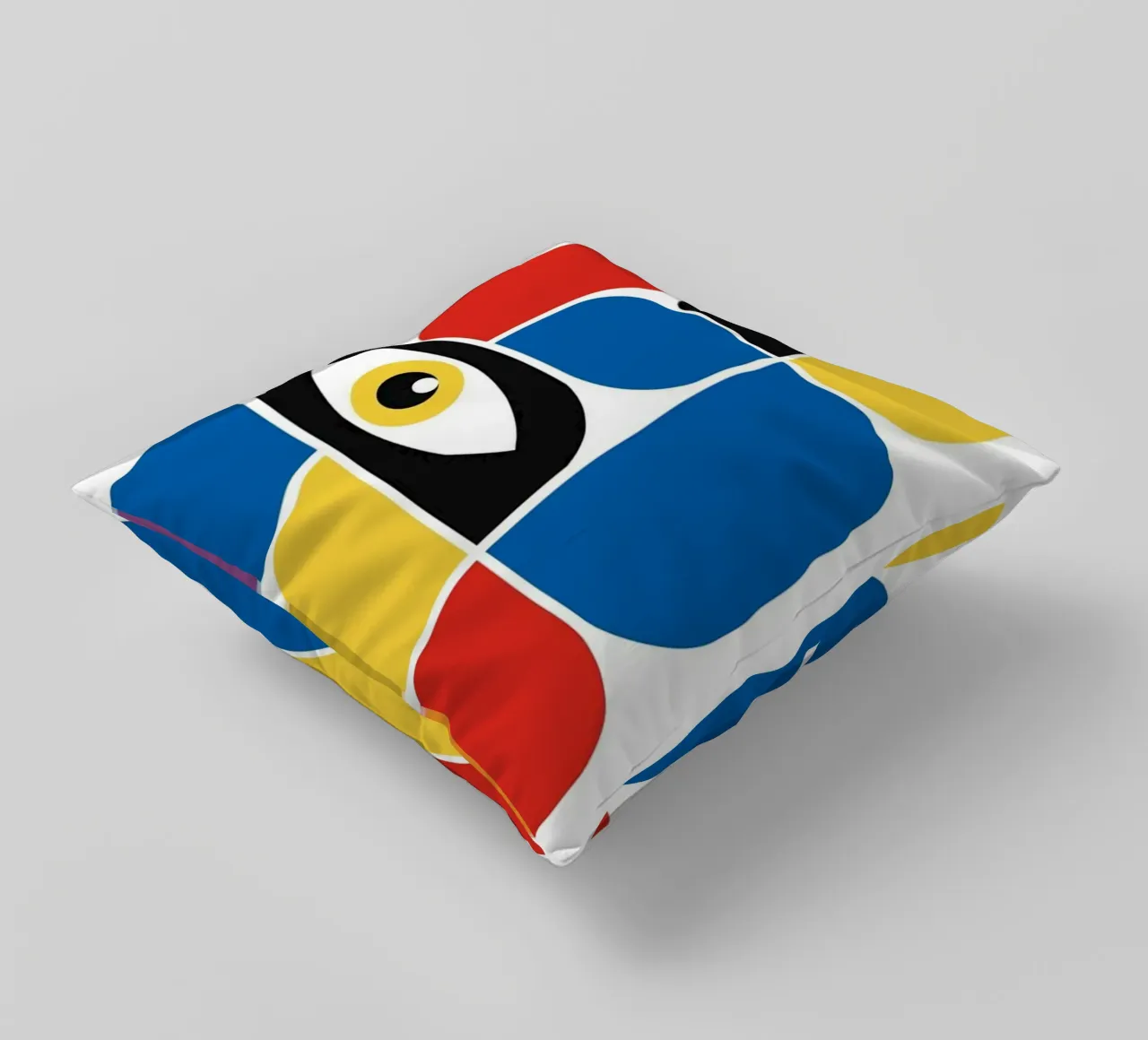 Occhio rosso e blu cuscino da Piere art Shops