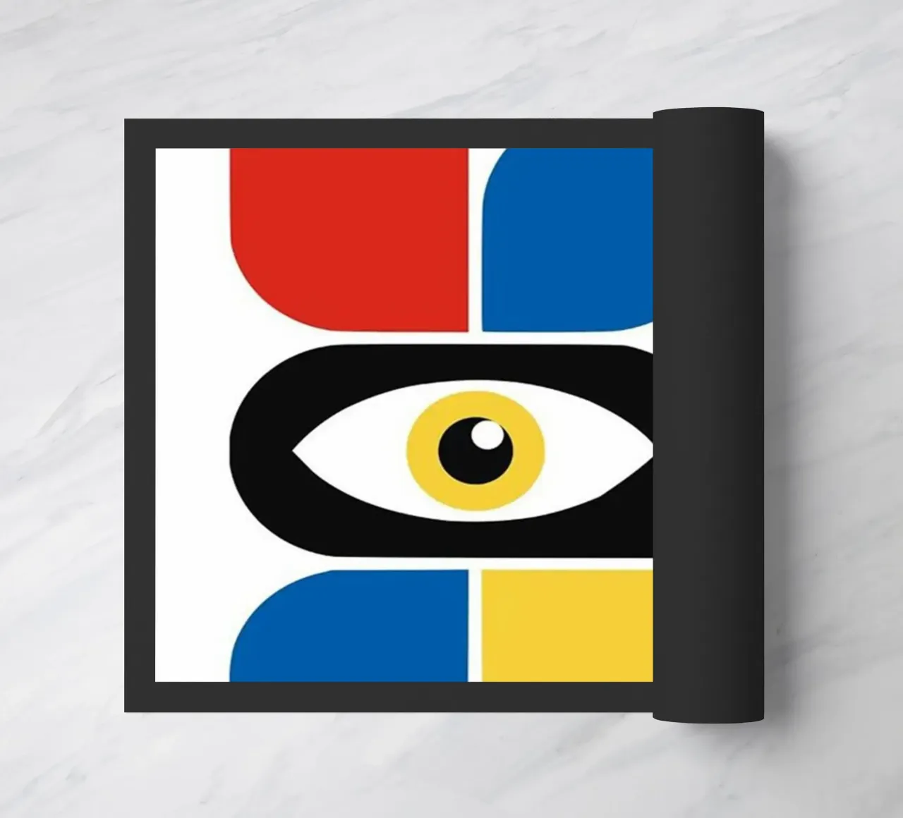 Occhio rosso e blu zerbino da Piere art Shops