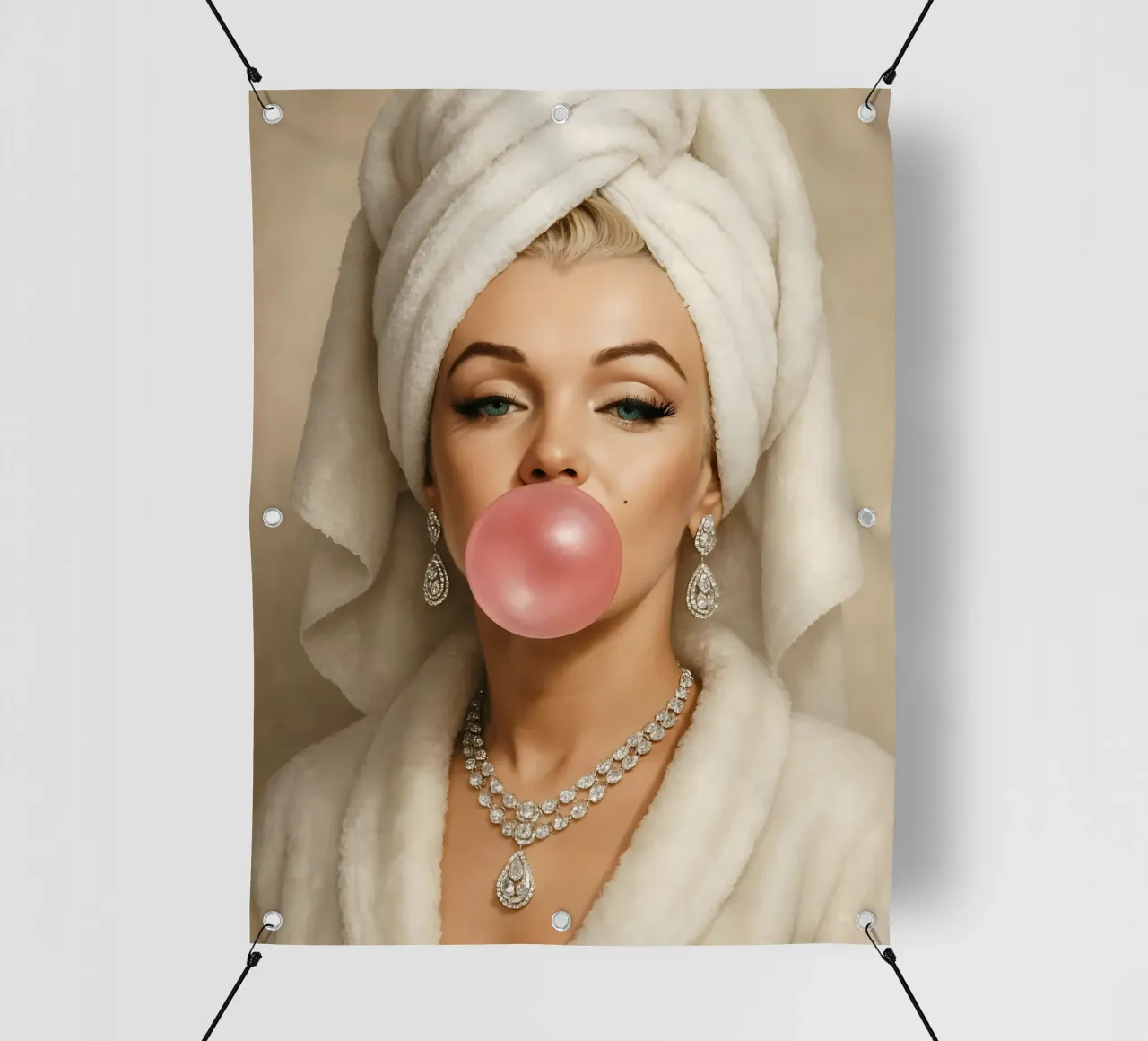 MARILYN MONROE BUBBLEGUM telo in pvc da ARTOMATIC
