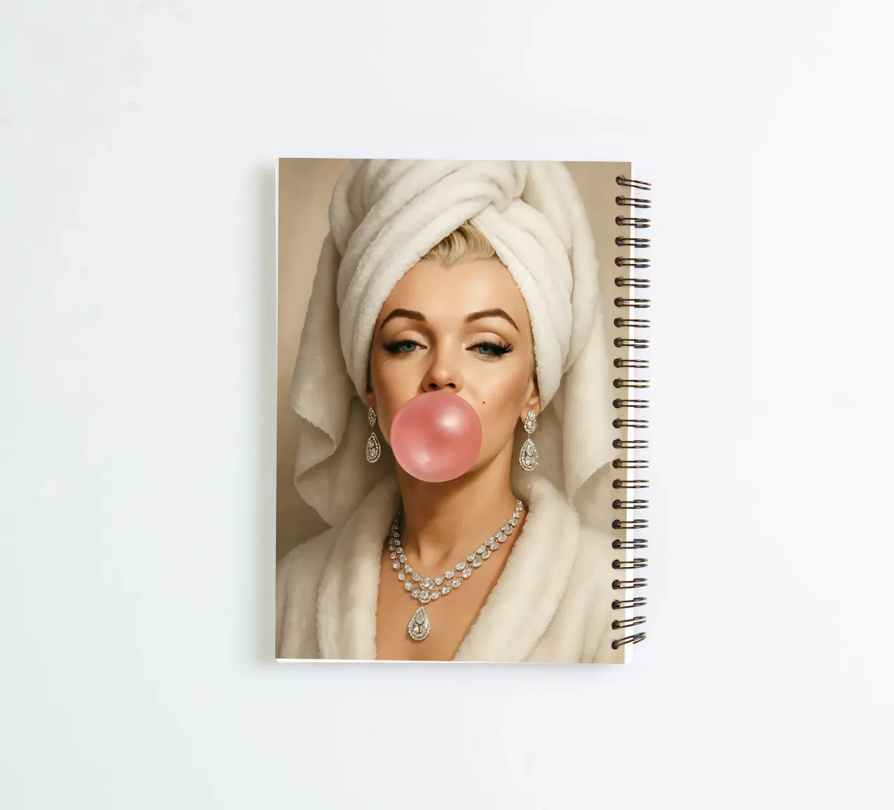 MARILYN MONROE BUBBLEGUM spiral notebook by ARTOMATIC