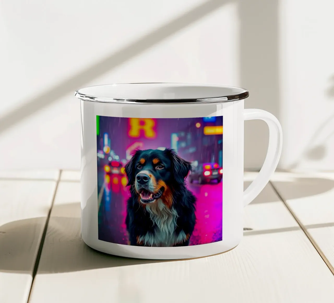 Bellissimo cane da montagna bernese #93 tazza in smalto da Yumis.Beargang.and.Me
