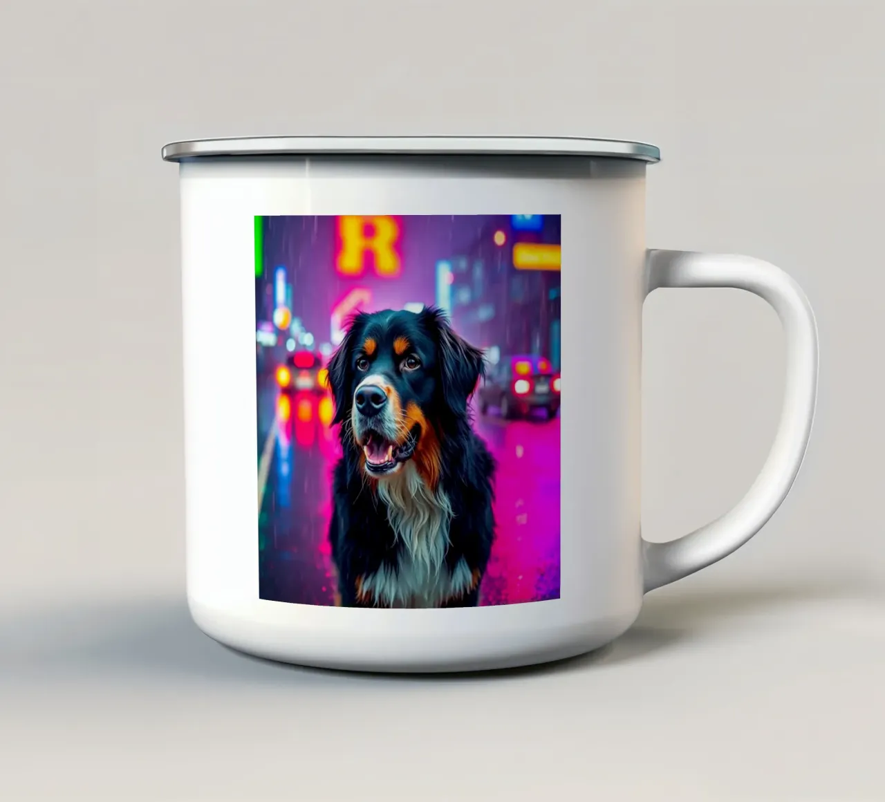 Bellissimo cane da montagna bernese #93 tazza in smalto da Yumis.Beargang.and.Me