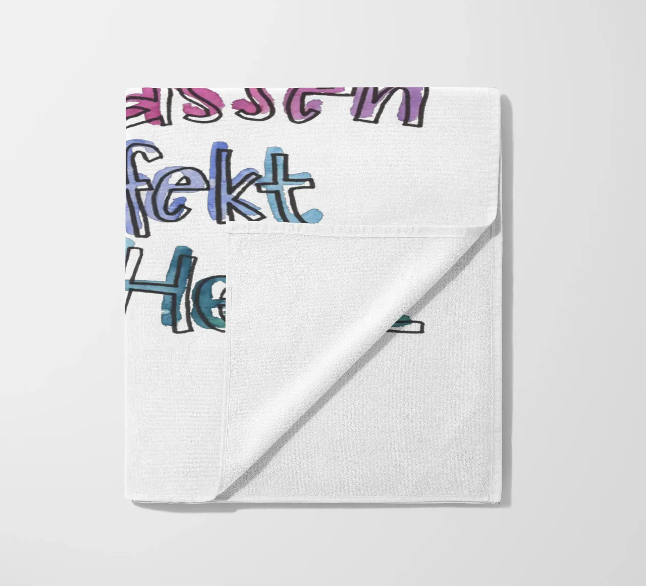 Perfekt ins Herz Regenbogen telo mare da Brushmeetspaper