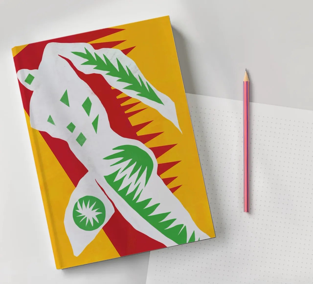 Blue cut out abstract figure 02 notebook by Little Dean