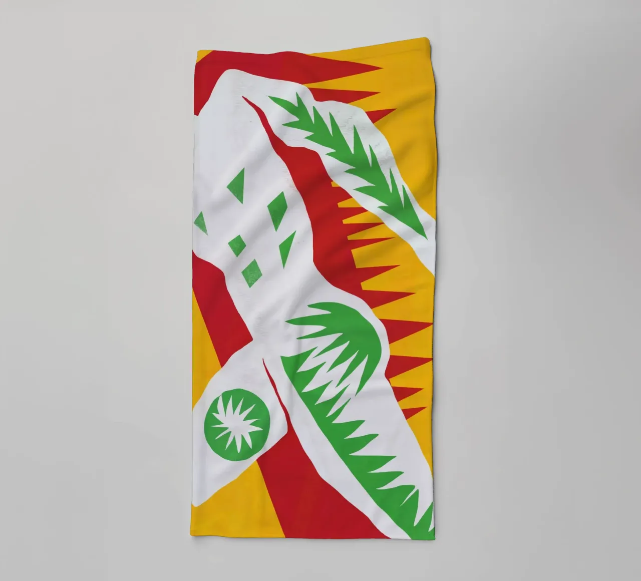 Blue cut out abstract figure 02 towel by Little Dean