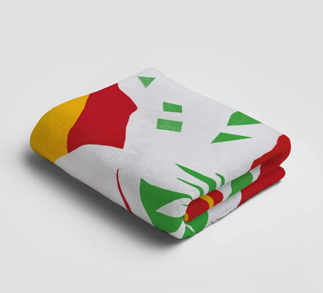 Blue cut out abstract figure 02 towel by Little Dean