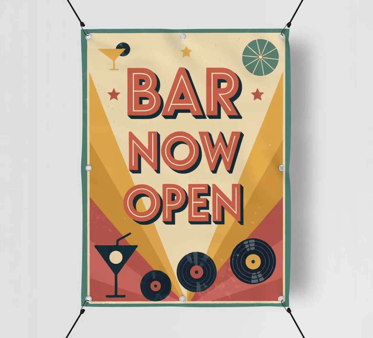 Il bar è ora aperto telo in pvc da Jester Krew Art