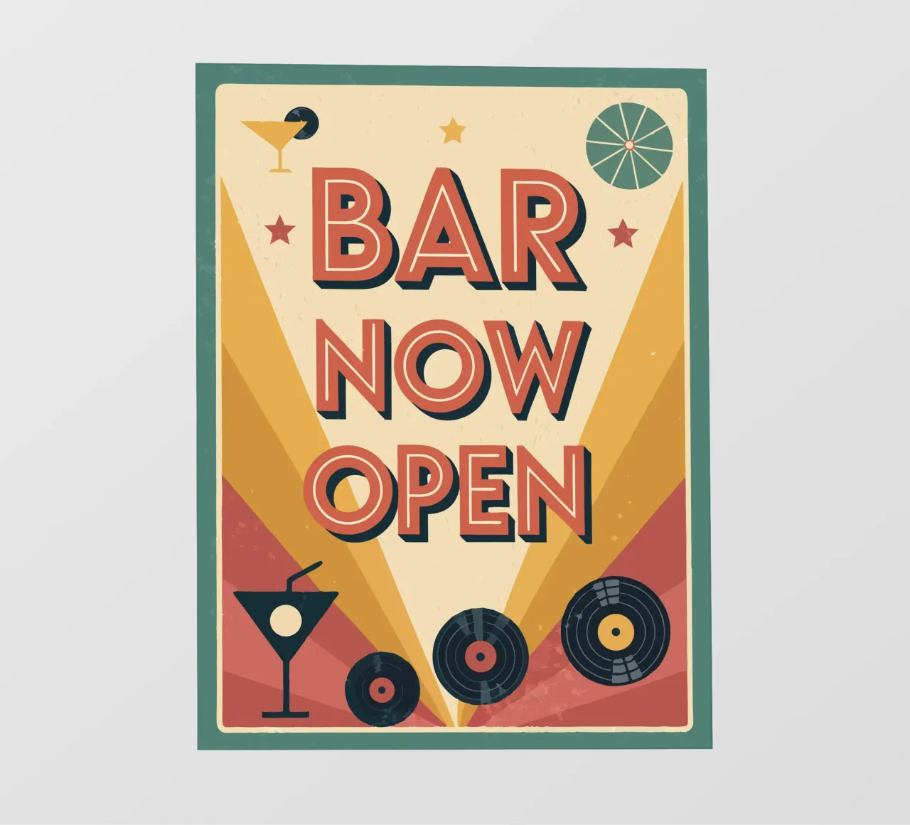 Il bar è ora aperto telo in pvc da Jester Krew Art