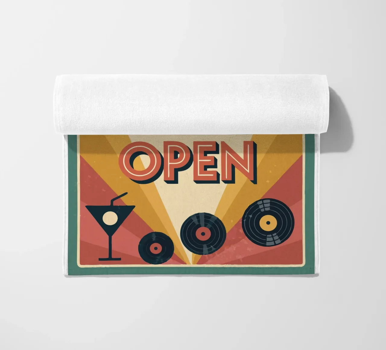 Il bar è ora aperto telo mare da Jester Krew Art