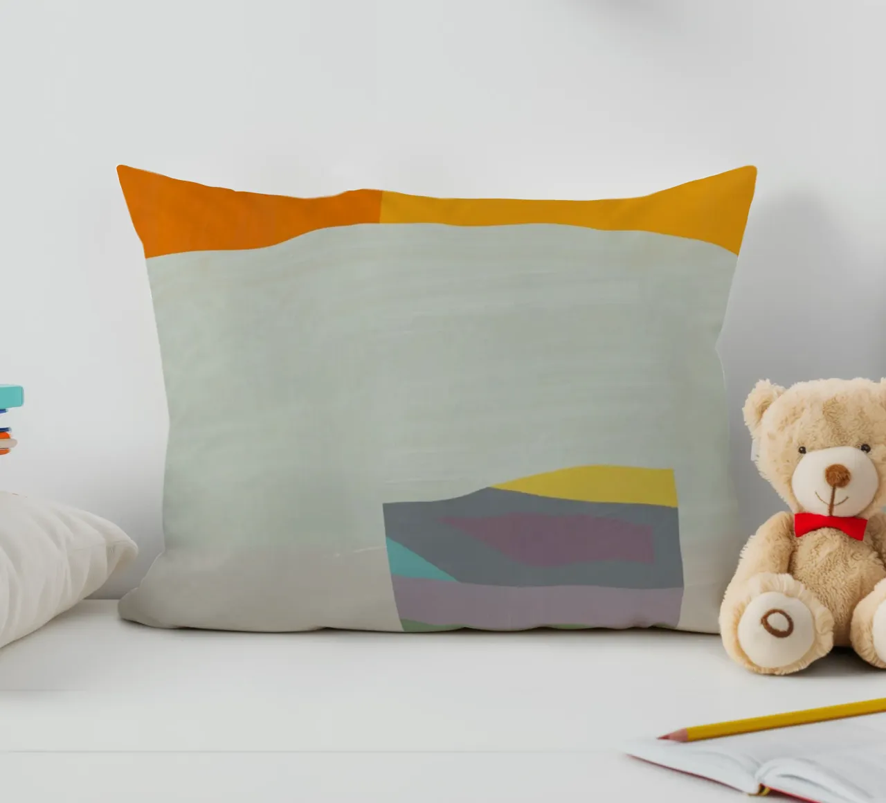 Sovrapposizione di colori design minimale 05 cuscino da Little Dean