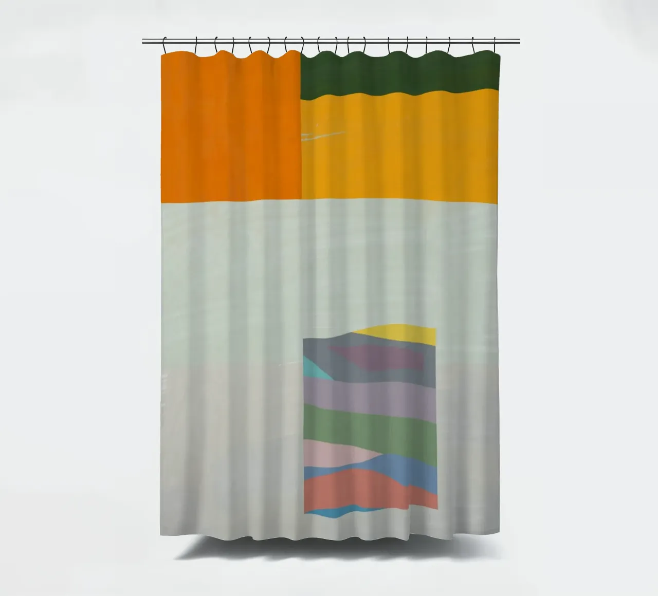 Sovrapposizione di colori design minimale 05 tenda da doccia da Little Dean
