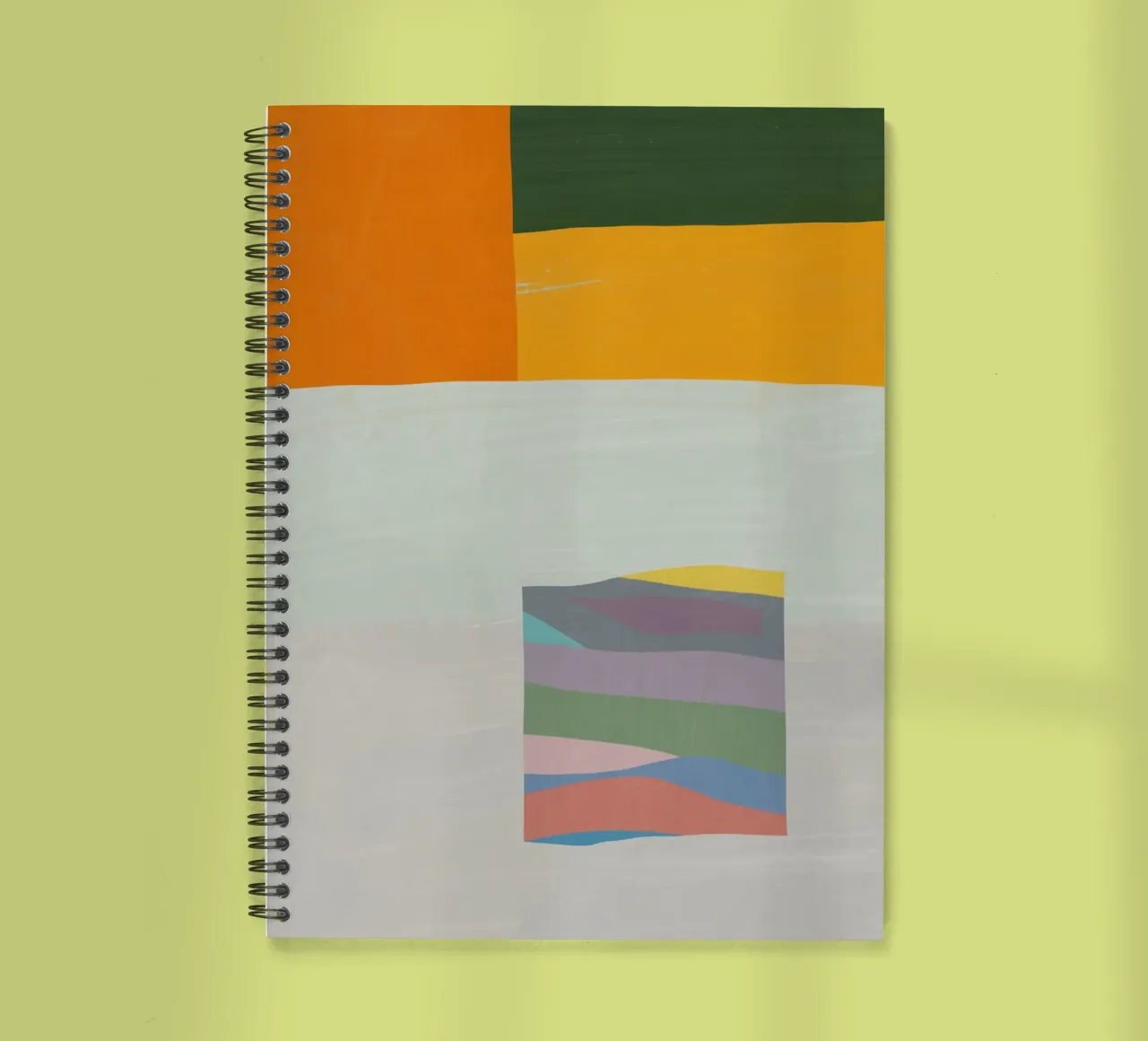 Overlay of colors minimal design 05 spiral notebook by Little Dean