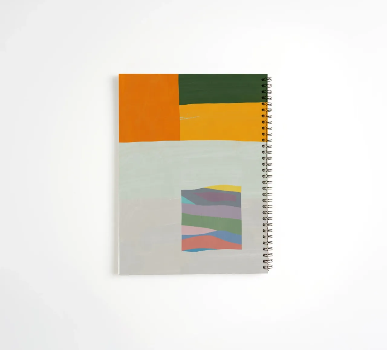 Overlay of colors minimal design 05 spiral notebook by Little Dean