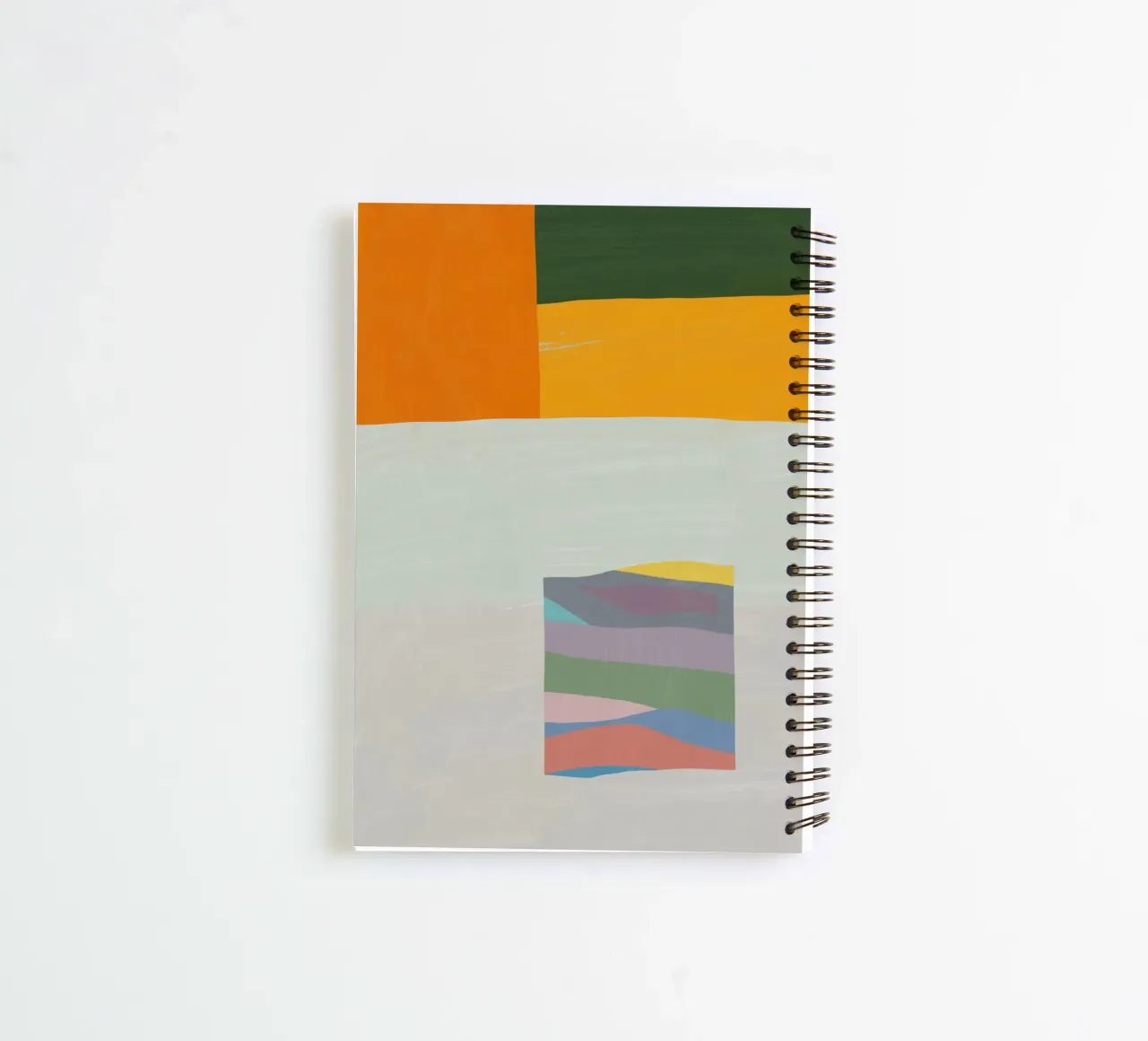 Overlay of colors minimal design 05 spiral notebook by Little Dean