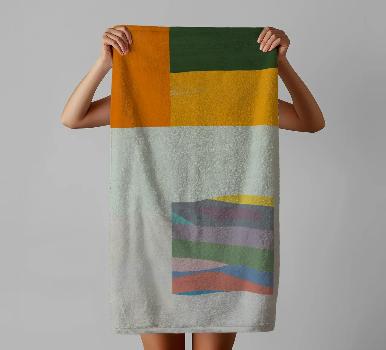 Sovrapposizione di colori design minimale 05 asciugamano da bagno da Little Dean