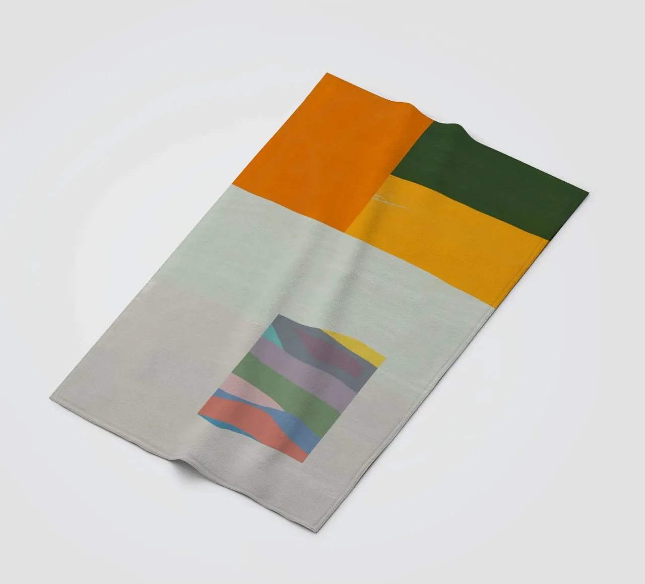 Sovrapposizione di colori design minimale 05 coperta in pile da Little Dean
