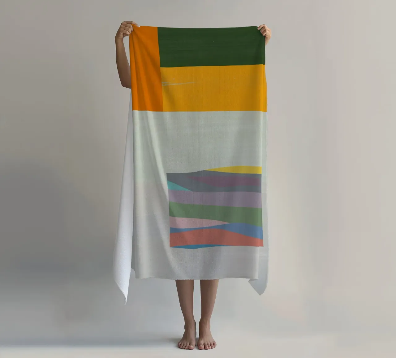 Sovrapposizione di colori design minimale 05 telo mare da Little Dean