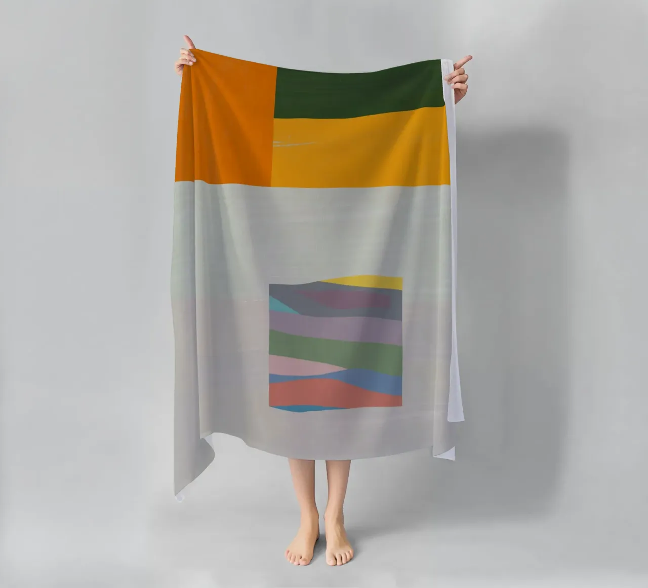 Sovrapposizione di colori design minimale 05 telo mare da Little Dean