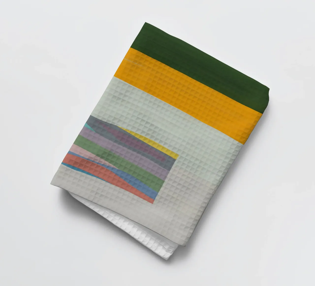 Overlay of colors minimal design 05 tea towel by Little Dean