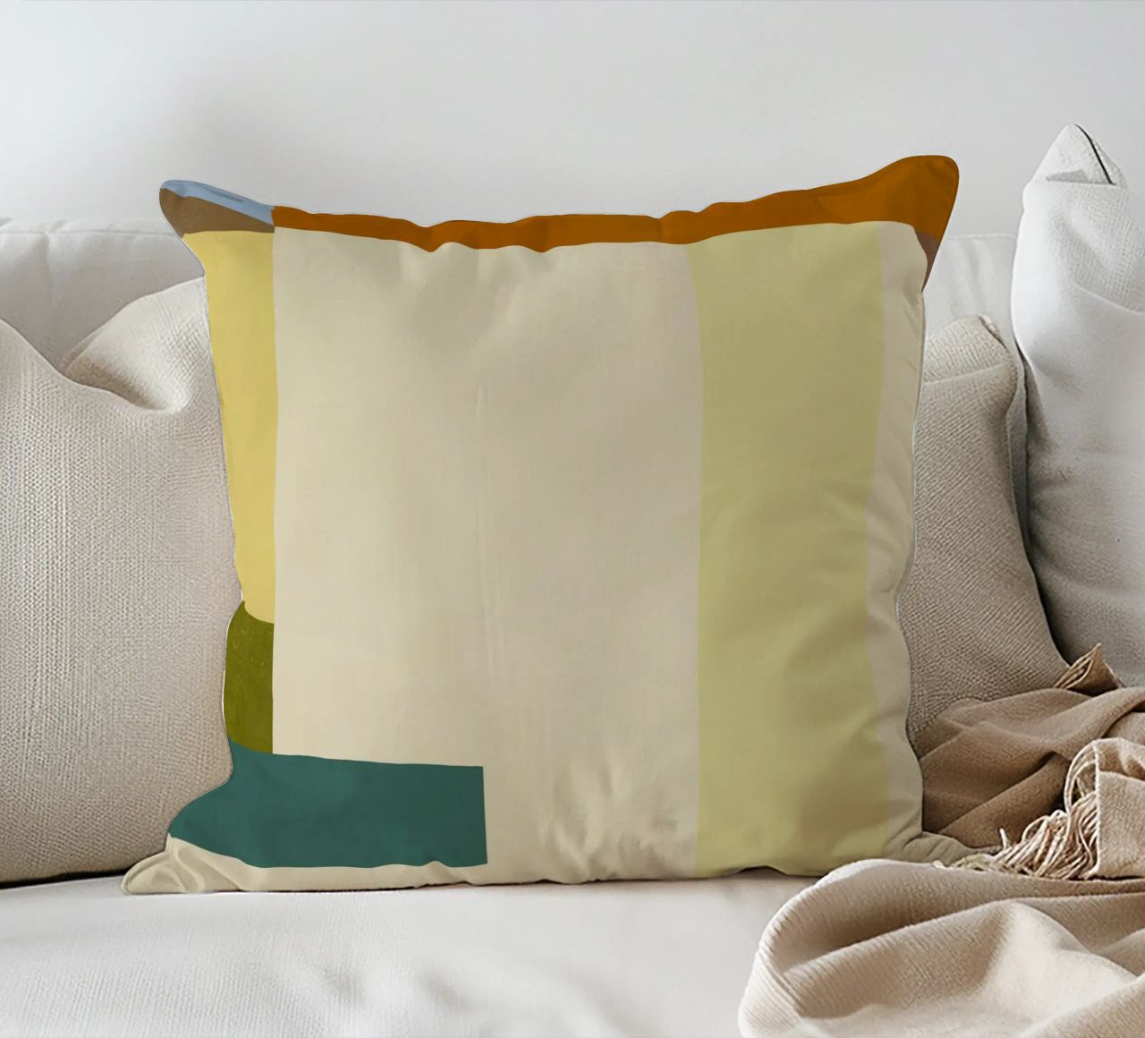 Sovrapposizione di colori design minimale 04 cuscino da Little Dean