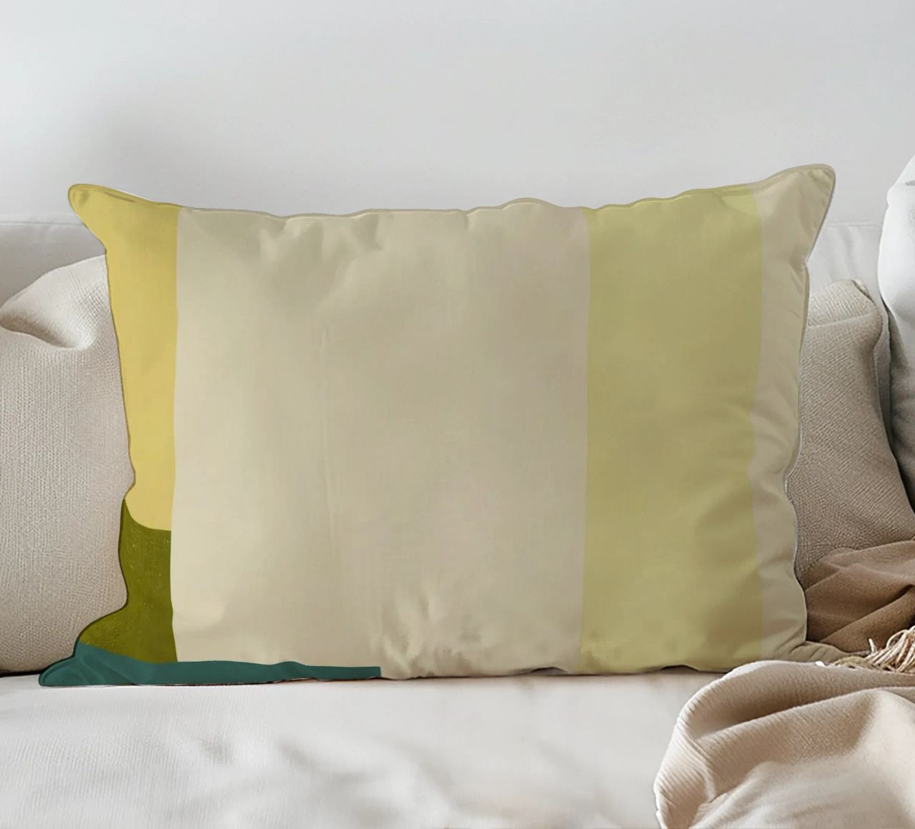 Sovrapposizione di colori design minimale 04 cuscino da Little Dean