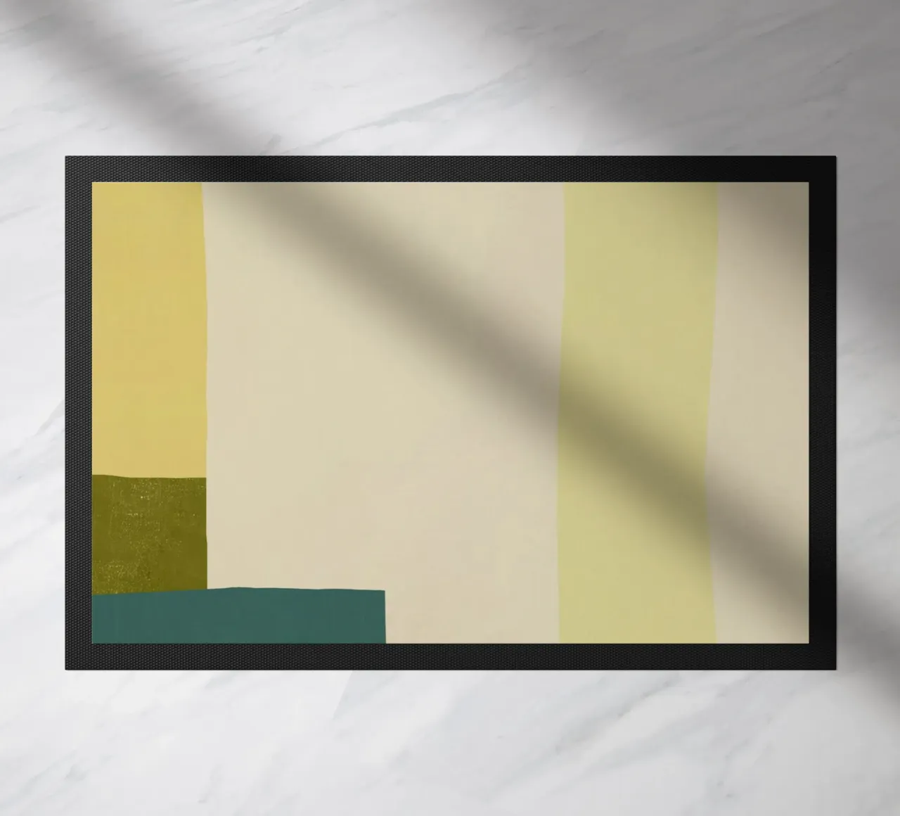 Overlay van kleuren minimaal ontwerp 04 deurmat van Little Dean