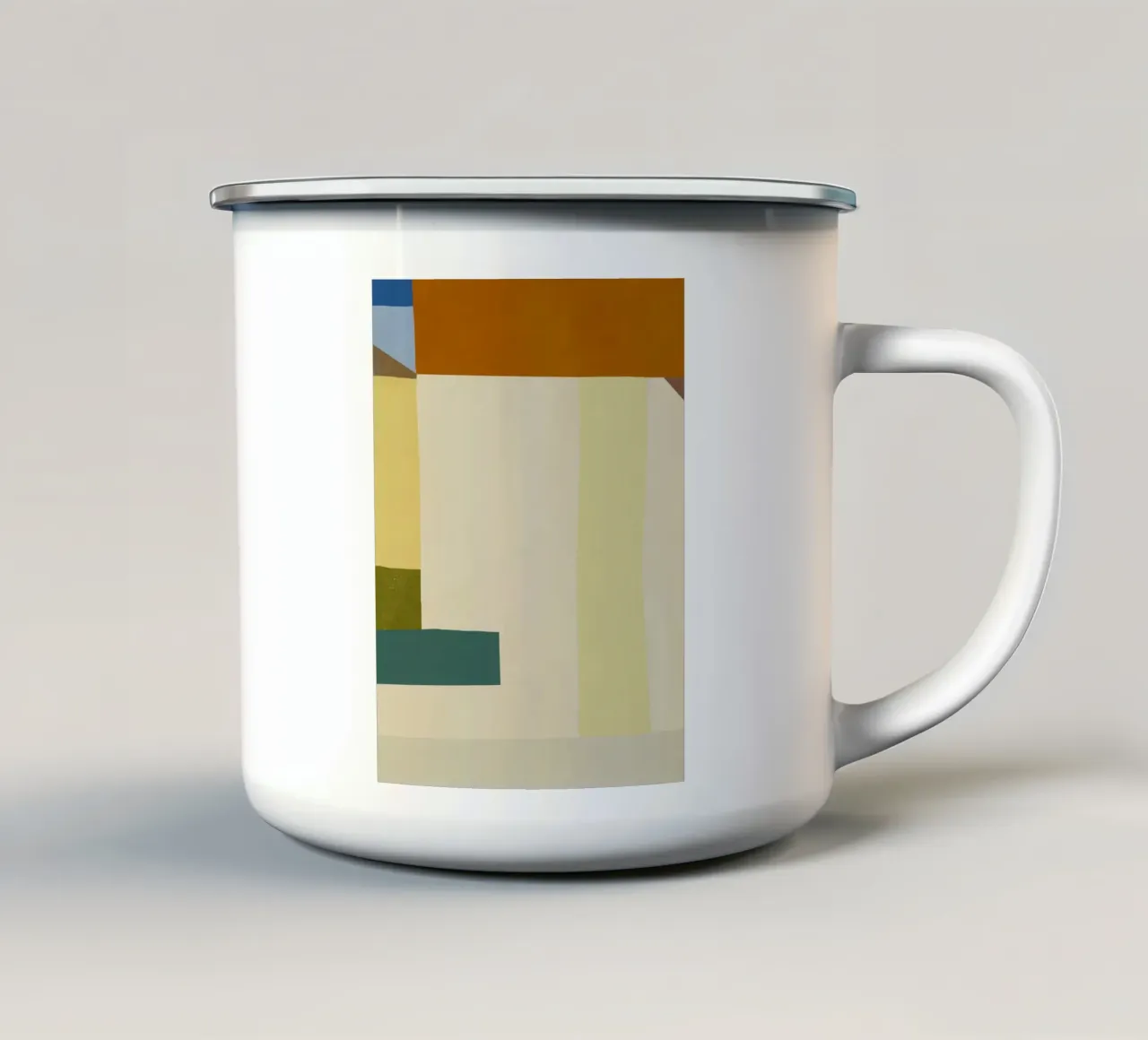 Superposition de couleurs design minimal 04 mug en émail de Little Dean