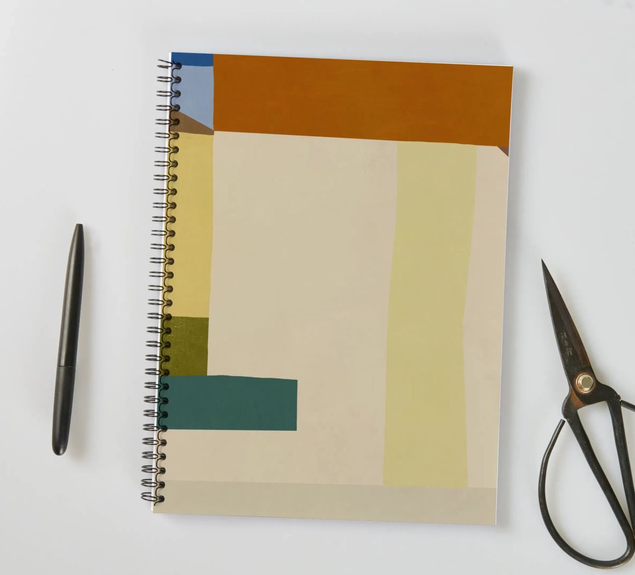 Overlay of colors minimal design 04 spiral notebook by Little Dean