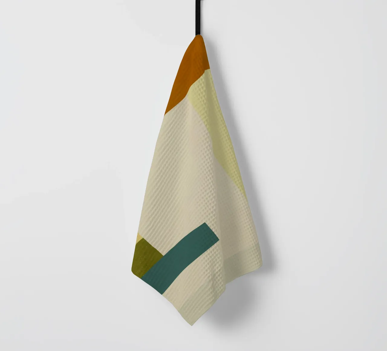 Overlay of colors minimal design 04 tea towel by Little Dean