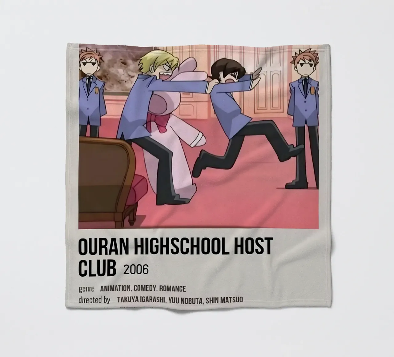OURAN HIGHSCHOOL HOST  CLUB 2006 manta de franela de Totoya