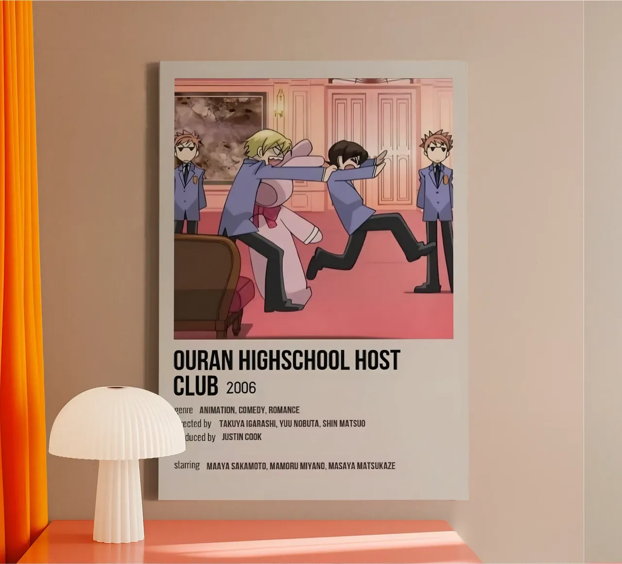 OURAN HIGHSCHOOL HOST  CLUB 2006 tela con Cornice a cassetta da Totoya
