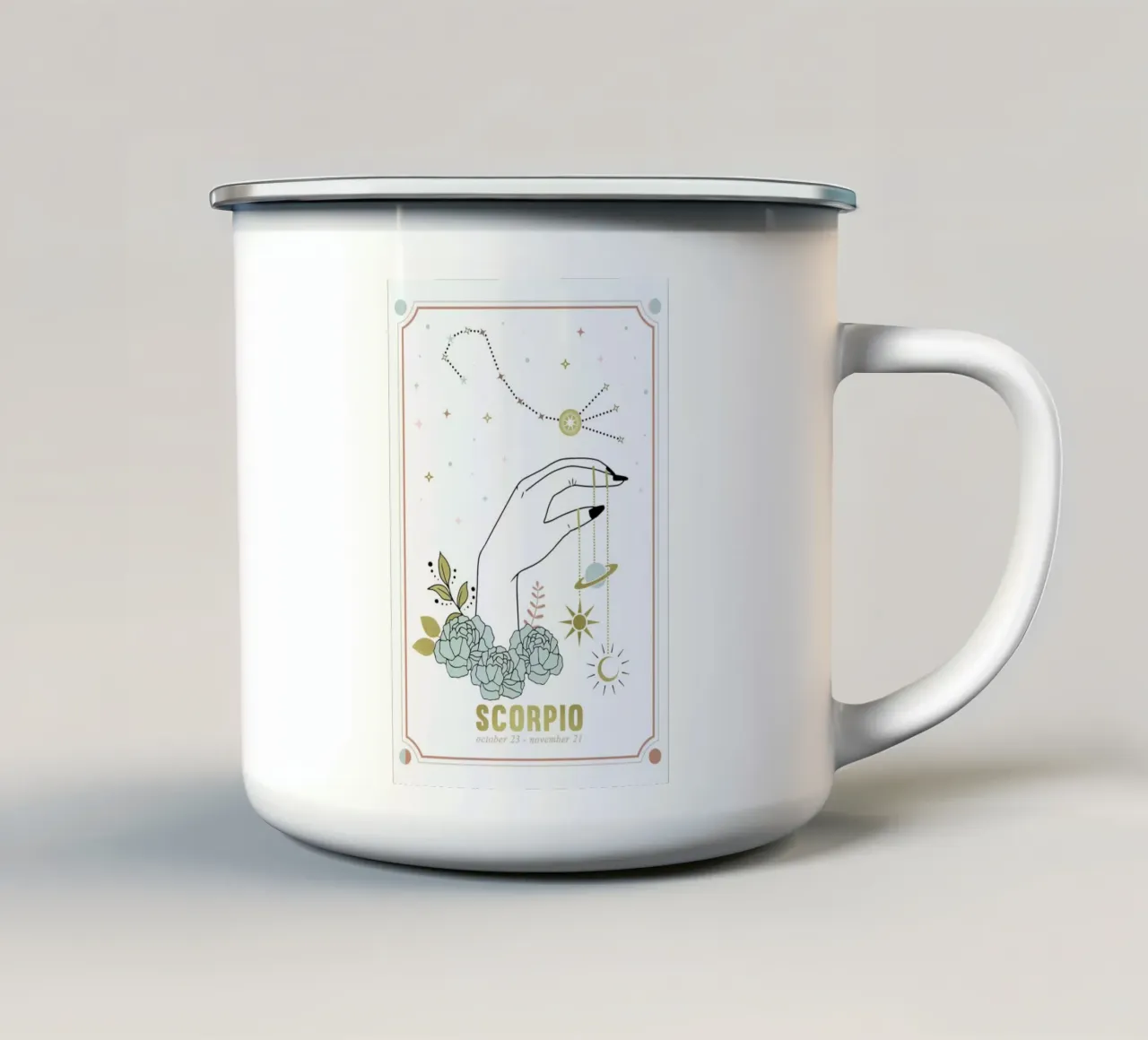 Scorpio tazza in smalto da cafelab
