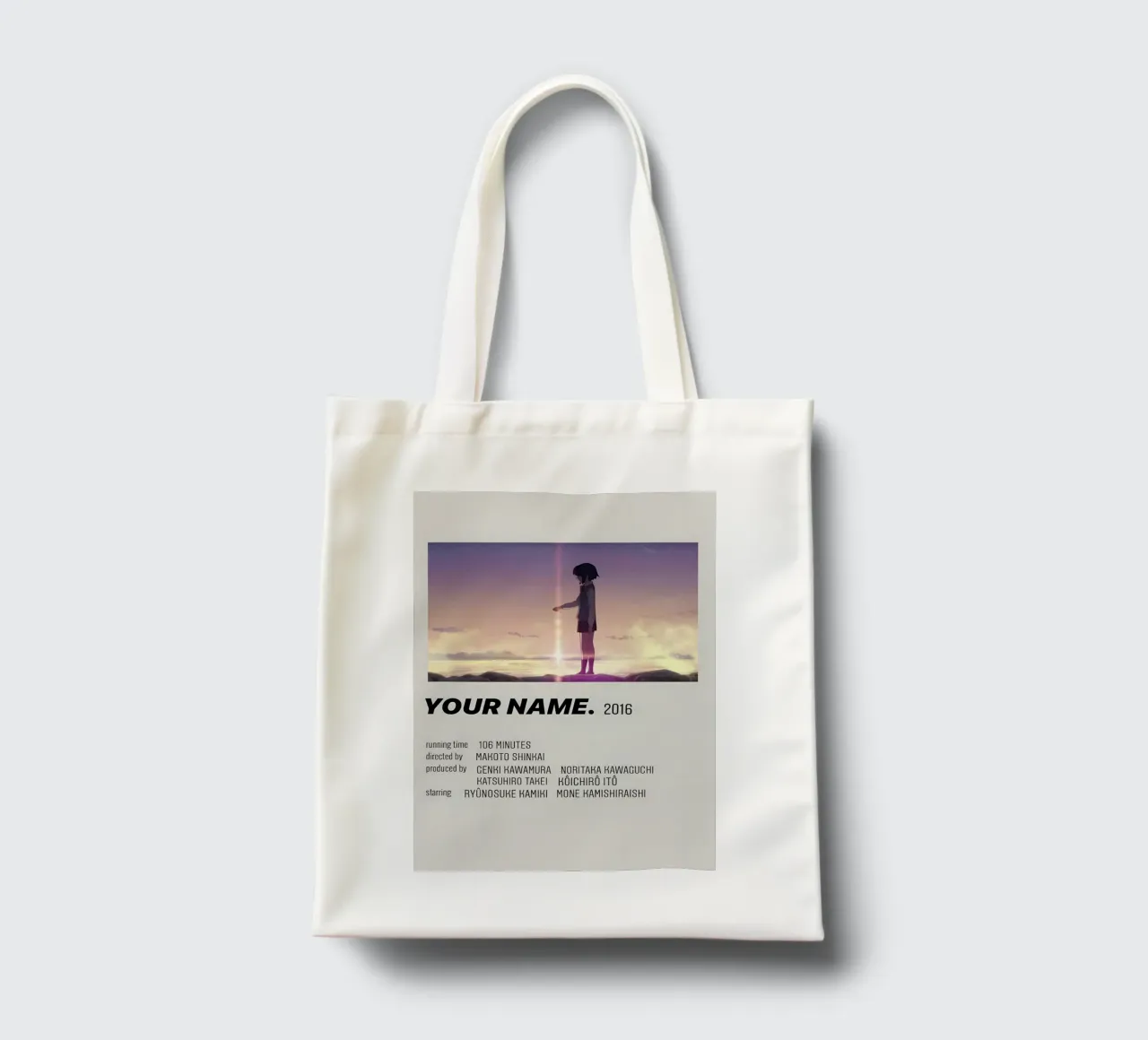 YOUR NAME.  2016 borsa in juta da Totoya