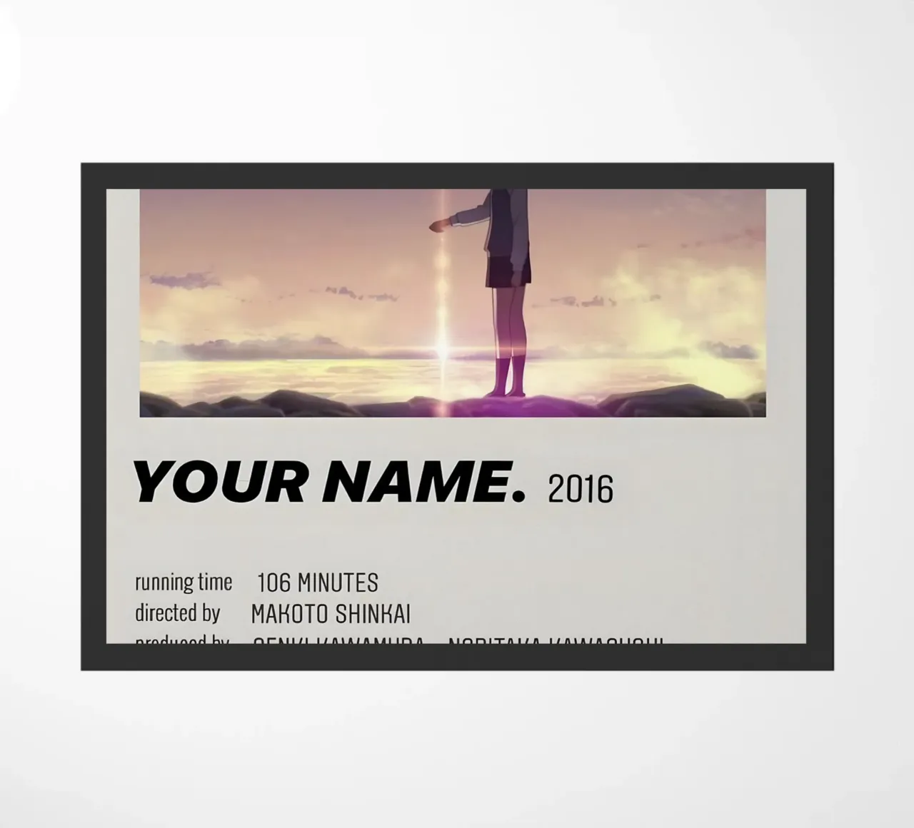YOUR NAME.  2016 zerbino da Totoya