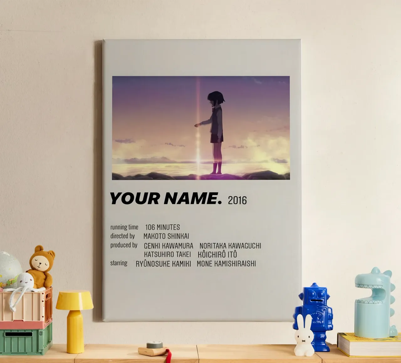 YOUR NAME.  2016 tela con Cornice a cassetta da Totoya