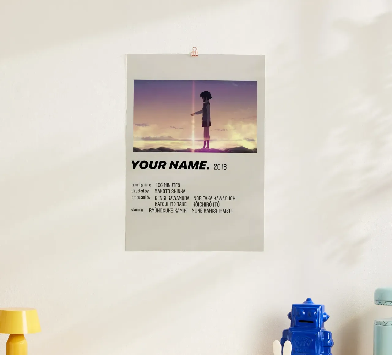 YOUR NAME.  2016 carta hahnemühle da Totoya