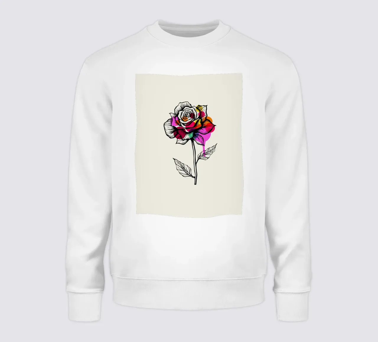 Ink & Petals: The Abstract Rose felpa da Indigo Rain