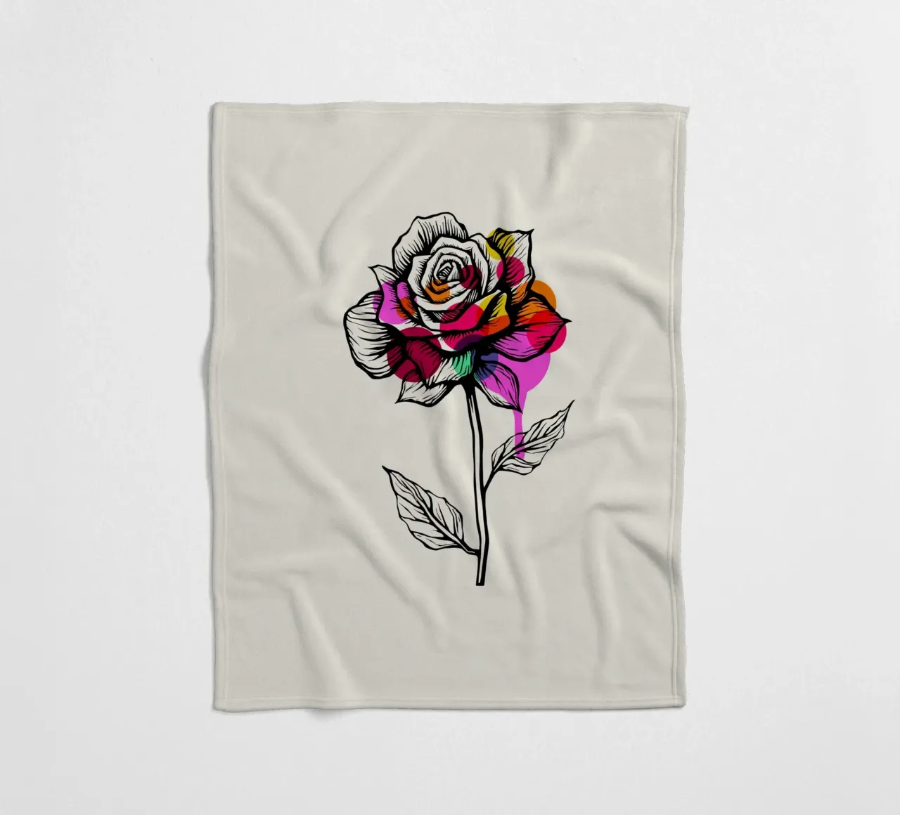 Ink & Petals: The Abstract Rose coperta in pile da Indigo Rain