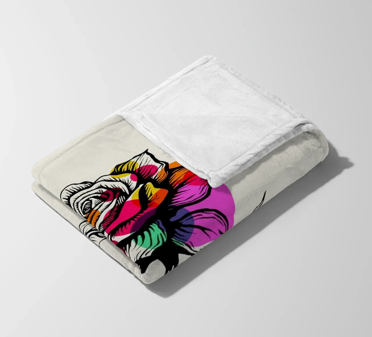 Ink & Petals: The Abstract Rose coperta in pile da Indigo Rain