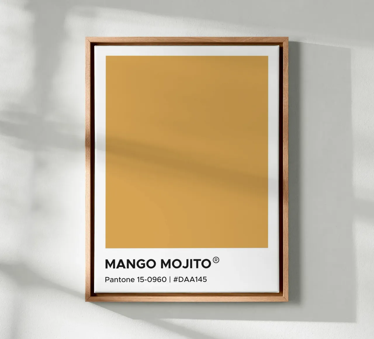 Mango Mojito Pantone canvas met Baklijst van Paigaam Studio