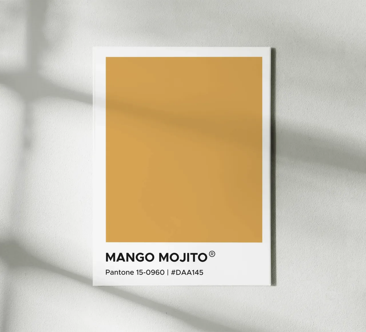Mango Mojito Pantone canvas met Baklijst van Paigaam Studio
