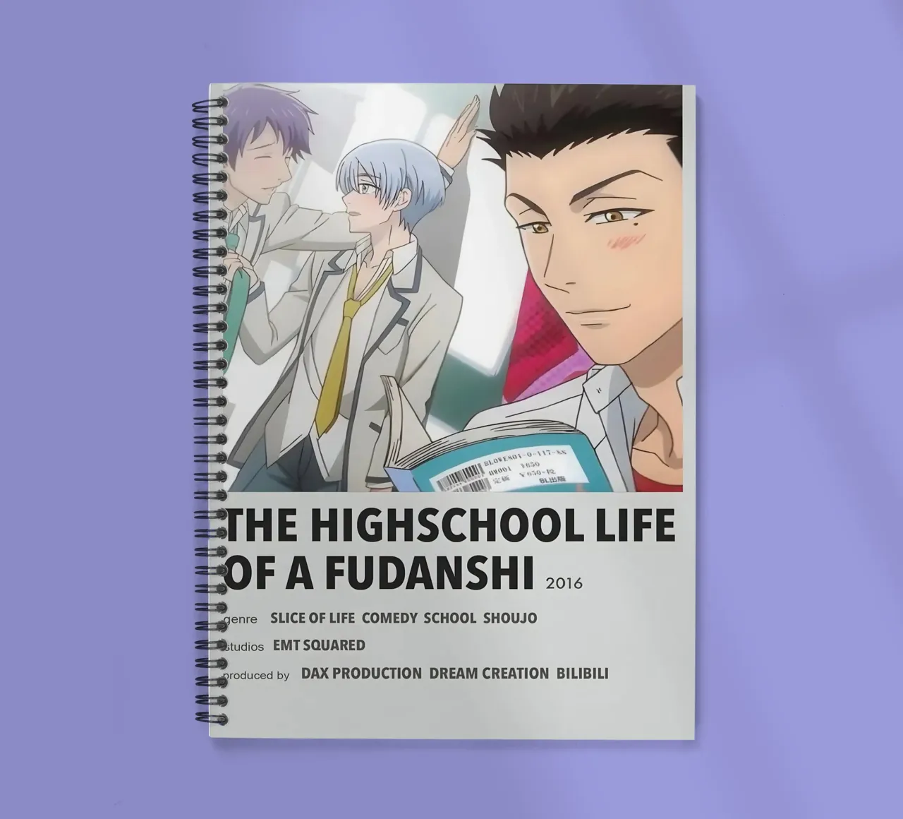 THE HIGHSCHOOL LIFE OF A FUDANSHI  2016 spiral notebook by Totoya