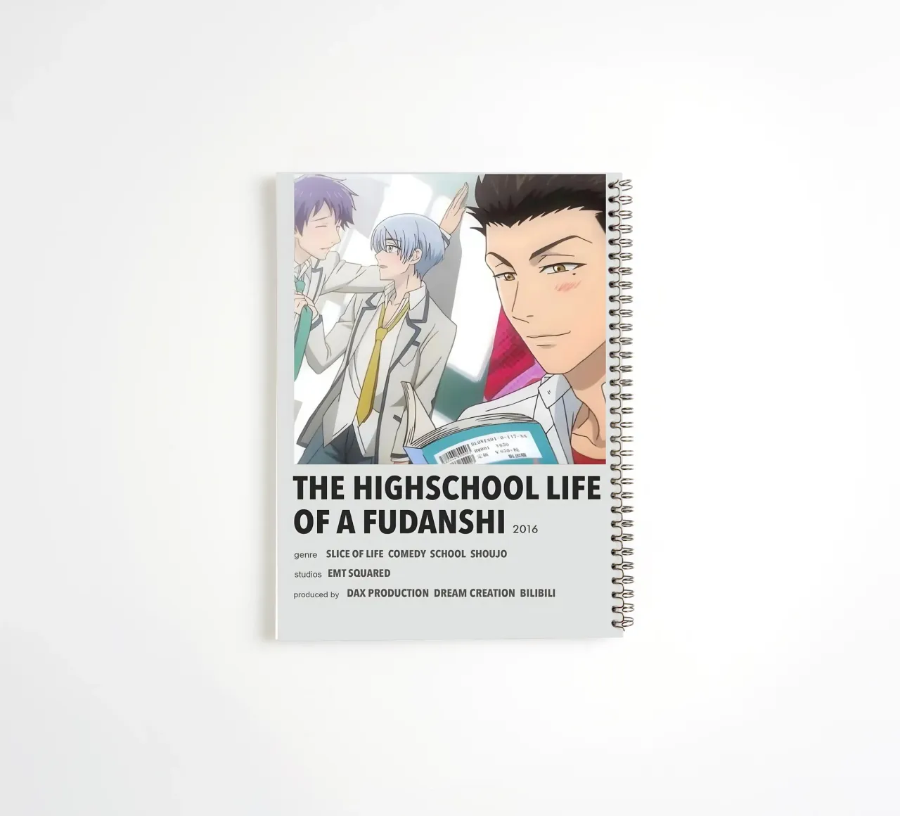 THE HIGHSCHOOL LIFE OF A FUDANSHI  2016 spiral notebook by Totoya
