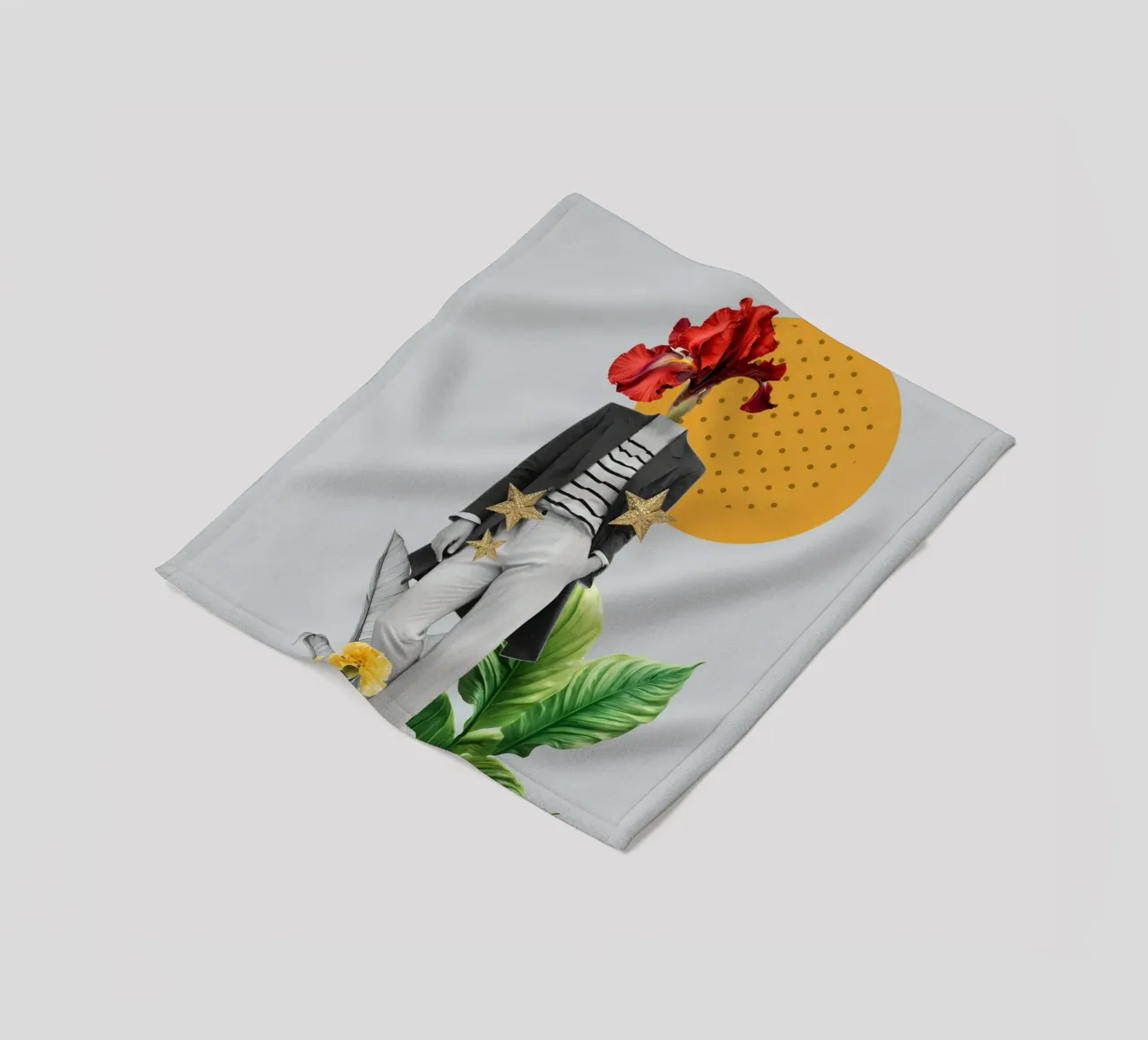 The Garden Wears Couture fleece blanket by Indigo Rain