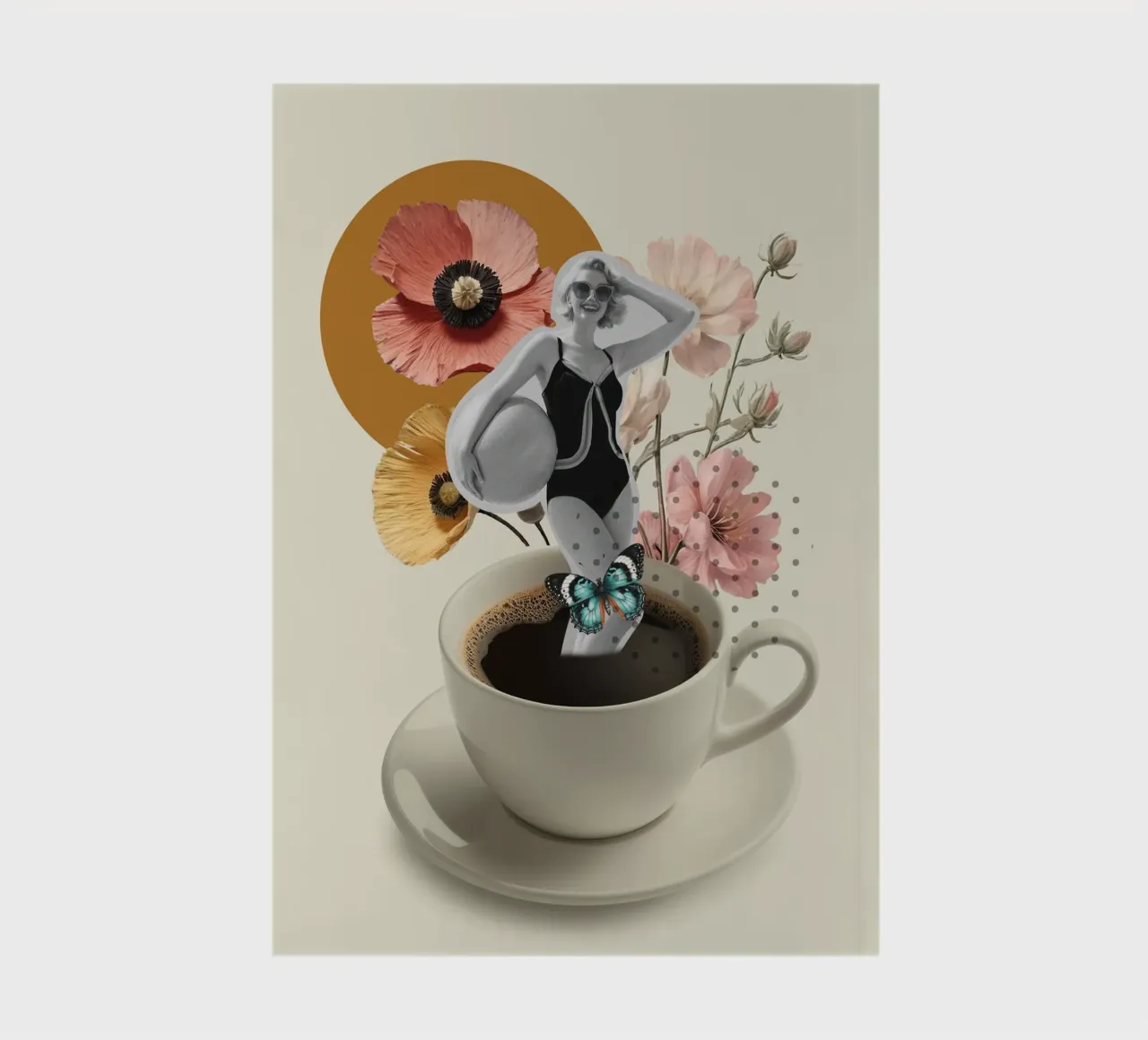 The Swimmer in My Cup notebook by Indigo Rain